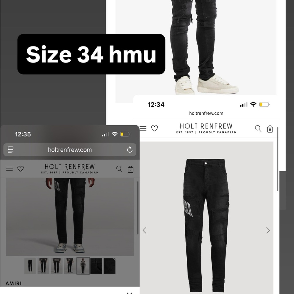 AMIRI Black Relaxed Men Jeans